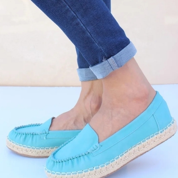 Maker's Shoes Aqua Moca Espadrilles NIB - Picture 11 of 12